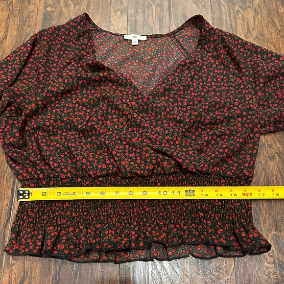 BP. Smocked Surplice Cropped Top (Plus Size) 1X - Picture 9 of 9